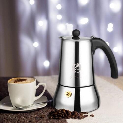 Coffee Maker 300/200ML Coffee Pot Stainless Steel Coffee Makers Coffee Machine Percolator Pot Espresso Latte Percolator Stove