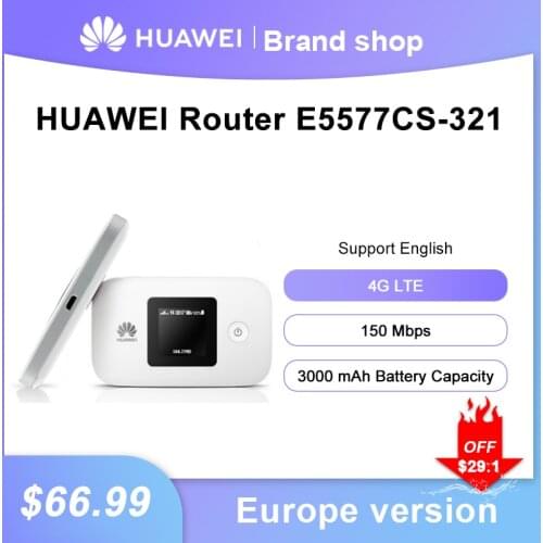 NEW Europe Version HUAWEI E5577-321 4G LTE Modem Wifi sim card modem 4g CAT4 150Mbps Mobile WiFi Hotspot Pocket Battery 3000mAh