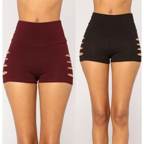 Fashion Women Hollow Out Shorts Gym Shorts Pants Dance High Waist Sports Bodycon Stretchy Workout Bottoms Shorts Drop Shipping