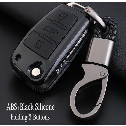 Fashion ABS Carbon fiber Car Remote Key Case Cover For Audi R8 A1 A3 A4 A5 A6 A7 A8 Q3 Q5 Q7 C5 C6 A4L A6L