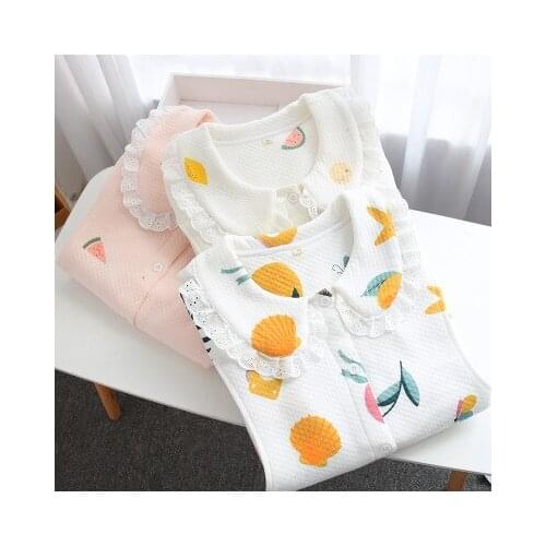 New ins wind autumn models pregnant air layer breastfeeding clothing clothing postpartum cotton nursing warm pajamas set