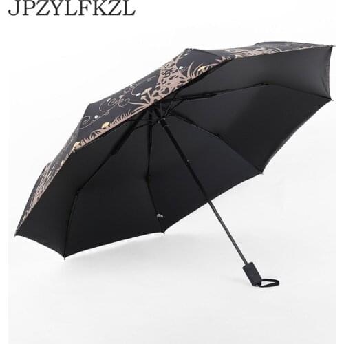 Hot Sale Wind Resistant Folding Umbrella Rain Women Auto Luxury Big Windproof Umbrellas Rain For Men Black Coating 8K Parasol