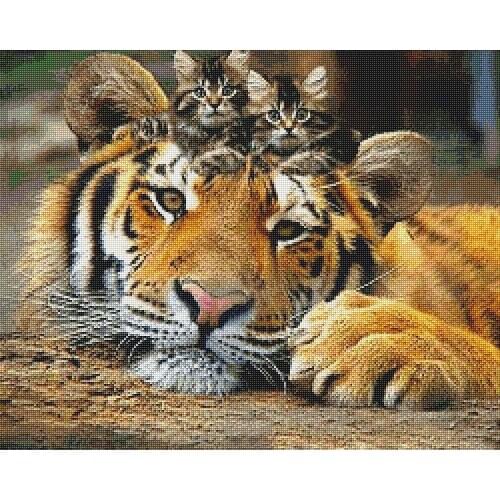 Tiger 5D 100% Full Drill Diamond Painting Cartoon Characters Painting Embroidery Picture Cross Stitch Home Decor