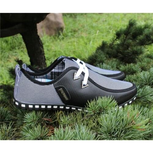 Spring Mens Leather Casual Shoes Wave Striped Patchwork Sequined Lazy Shoes Men Soft PU Lace-Up Flat Shoes British Style