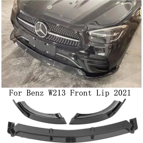 High Quality Car ABS Front Bumper Lip Spoiler Auto Car Diffuser Fits For Benz New W213 E200 E260 E300 2021