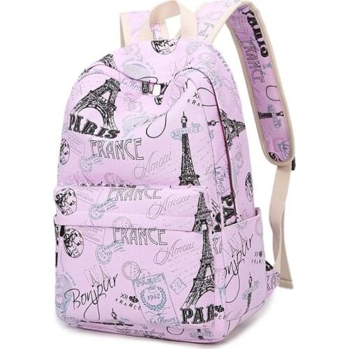 Printing Women School Bag Backpack For Teenage Girls Backpacks Canvas Children Schoolbag Women Book Bags