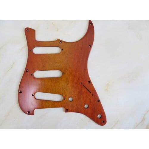1PCS hand made solid Mahogany wood GUITAR SSS Pickguard #3124
