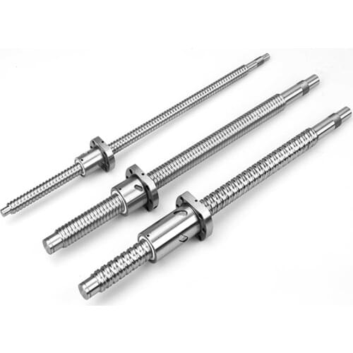 1pcs Ball Screw150-1150mm SFU1204/1604/1605/1610/2004/2005/2504/2505/2510/3205/3210/4005+Single Waist Nut with standard machined