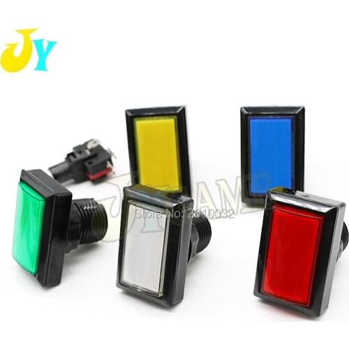 10PCS 50*33mm Push Button 12V LED Button Swith Illuminated Arcade Push Buttons Game DIY Accessories