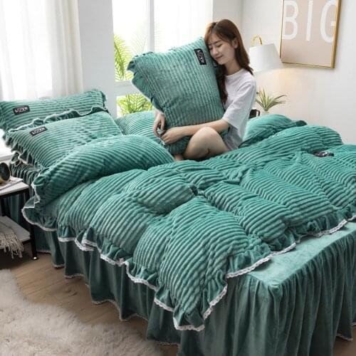 2020 AB Side Comforter Bedding Set Winter Plush Bed Linen Duvet Cover Home Textile Queen Size Bedding Sets Luxury Bed Cover Set