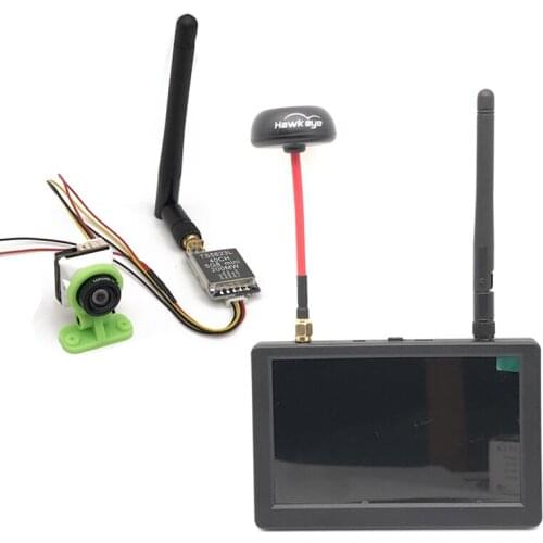 5.8G FPV Set 200mW/600mW video transmitter and 1500TVL 1.8mm Lens HDR Camera with Hawkeye 5 inch Monitor for RC FPV Drone Part