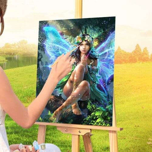 Angel Butterfly Coloring By Numbers Painting Kit Acrylic Paints 50*70 Picture By Numbers Photo Decoration Crafts Drawing