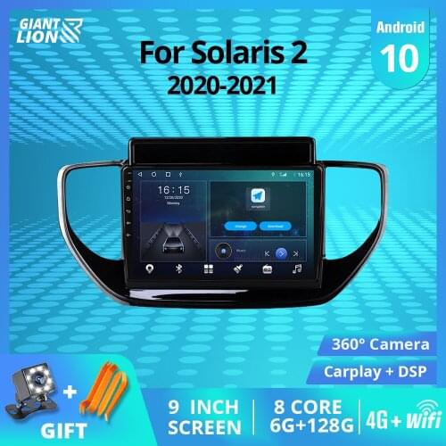 2DIN Android10 Car Radio For Hyundai Solaris 2 II 2020-2021 GPS Navigation Auto Radio Car Video Players Car Receiver Carplay IGO