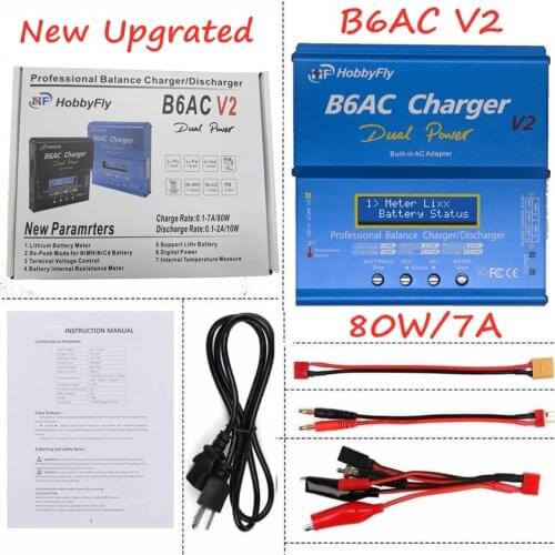 2021 New 80W IMAX B6AC V2 Smart Digital Balance Charger For RC Helicopter Re-Peak NiMH NiCD LiHV NiCd PB Li-Ion Battery Charger
