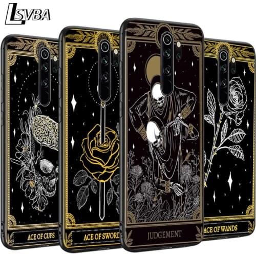 Death Tarot Anti-Fall Phone Case For Xiaomi Redmi Note 9 9S Max 8T 8 7 6 5 Pro 5A 4X 4 Soft Black Cover Capa