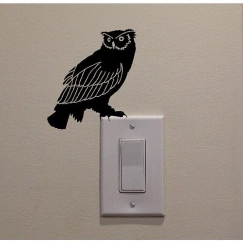 DIY Owl Art Switch Sticker Living room Bedroom Decorative Wall Stickers Vinyl Waterproof Murals JG3601