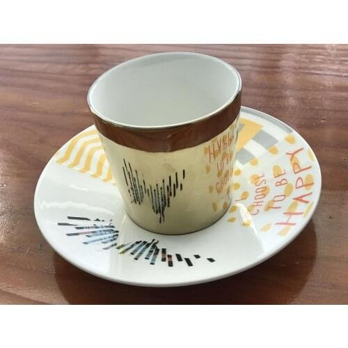 FOLKOR LIFE Beautiful Porcelain Light Luxury European Style Coffee Cup For Friend Gifts