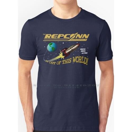 Repconn Aerospace T Shirt 100% Pure Cotton Repconn Space Rocket World Earth Aerospace Astronaut Galaxy Sun Nuka Shelter War
