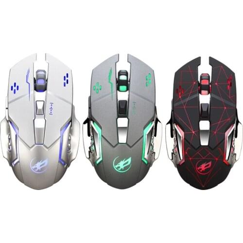 Gaming equipment accessories wireless rechargeable mouse luminous gaming mouse business mute silent computer accessories