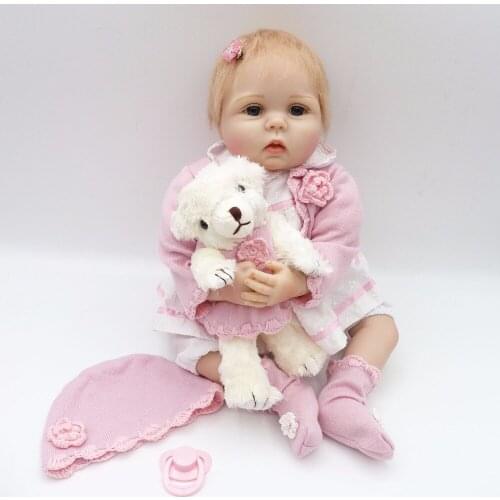 Doll Baby D487 55CM 22inch DOLLMAI Doll Bebe Reborn Dolls Girl Lifelike Silicone Reborn Doll cute girl Newborn Reborn Babies