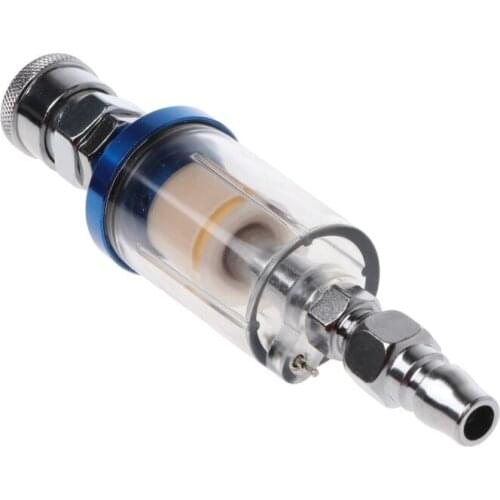 1/4\" Mini Oil Water Separator With Integrated Air Filter For Pneumatic Compressor Spray Paint Tool Pressure Quick Connector