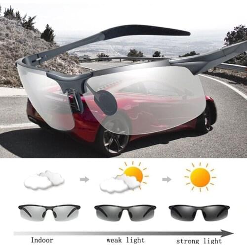 2019 New Photochromic Polarized Sunglasses Mens Sunglasses for Drivers Male Cycling Night Vision Driving UV400 Sun Glasses
