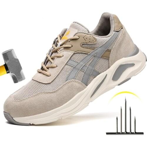 2021 New Work Sneakers Steel Toe Safety Shoes Men Lightweight Work Shoes Indestructible Security Footwear Man Protective Shoes