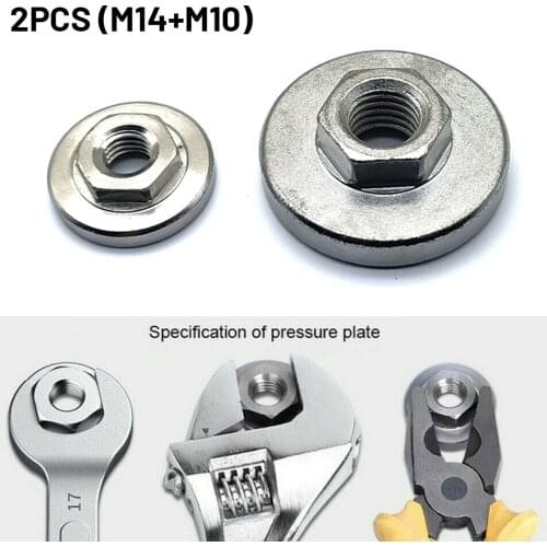 2Pcs M10 M14 Thread Angle Grinder Flange Nut Set Tools Power Tool Replacement For Bosch Metabo Milwaukee Makita