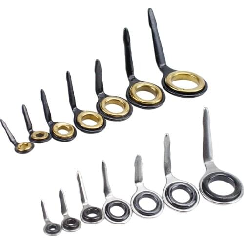 14 Piece Single Leg Fishing Rod Ring Eye Guide Set Rod Repair Building Fishing Accessories Mixed Sizes 3# 4# 5# 6# 7# 8# 10