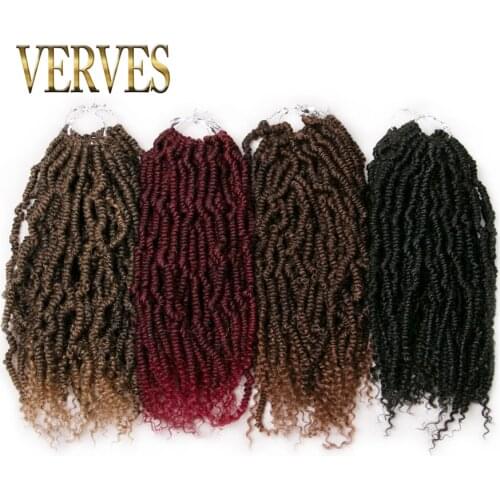 VERVES Spring Twist Hair Crochet Braids Extensions 12 inch,24 strands/pack afro kinky Synthetic ombre braiding hair twist