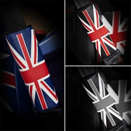 UK Flag Car Shoulder Cover Cushion Seat Belt Pad Strap BackPack Harness Safety Auto Interior Accessories Padding For Kids