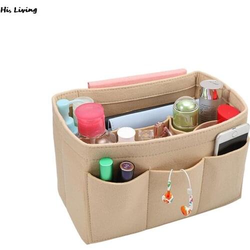 Felt Handbag Insert Organiser Women Insert Handbag Organiser Purse Felt liner Organizer Bag Travel Casual Home Storage Bags