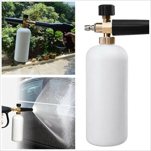 Adjustable Snow Foam Lance Washer Trim Car Care Wash Gun Soap Pressure Bottle 1L