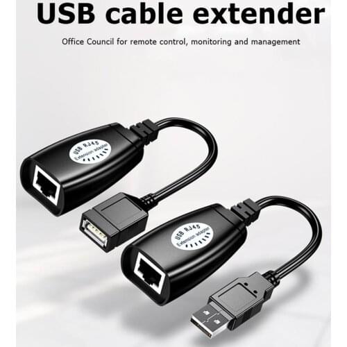 Network Extension Cable USB to RJ45 LAN Connector Ethernet Line Adapter 50m Signal Amplifier Computer Accessories