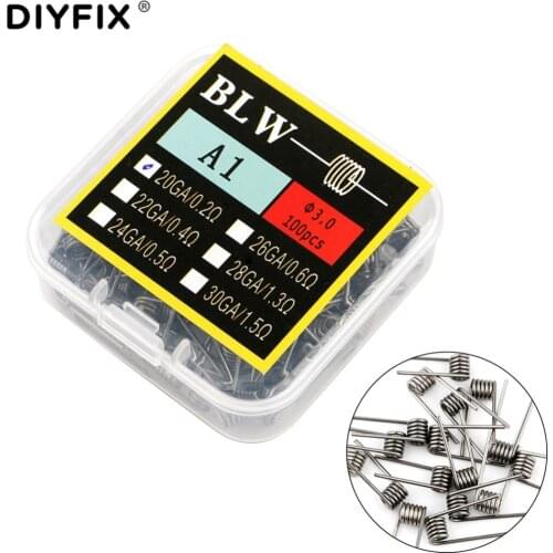 100Pcs/Box A1 Prebuilt Coil DIY Premade Resistance Heating Coil Wire for Electronic Cigarette RDA RTA Atomizer Accessories