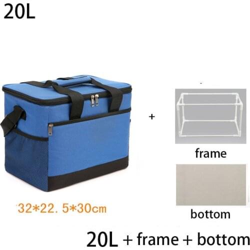 20L Cooler Box Large capacity solid color cooler bag thermal insulated thermal bag waterproof portable cooler box insulated ice