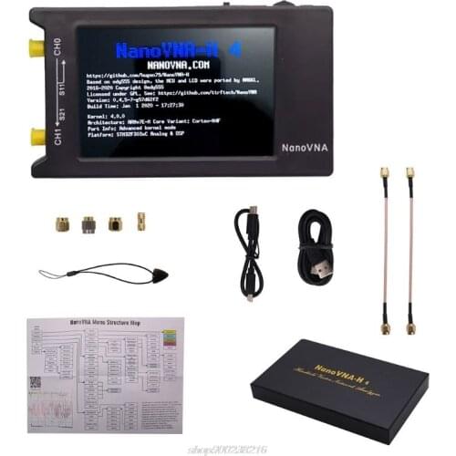 4 Inch LCD 50KHz-1.5GHz Large Screen Vector Analyzer Web NanoVNA-H4 Antenna Analyzer Shortwave USB 5V 200mA JY05 21 Dropshipping