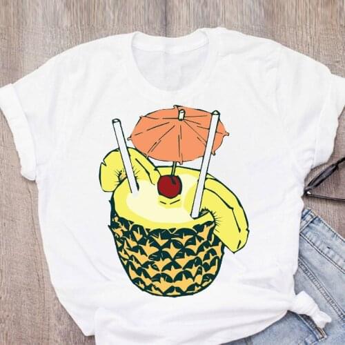 Womens T-shirt Graphics Watermelon Pineapple Printed Fruit Short-sleeved Summer Ladies Casual T-shirt Female Harajuku T-shirt
