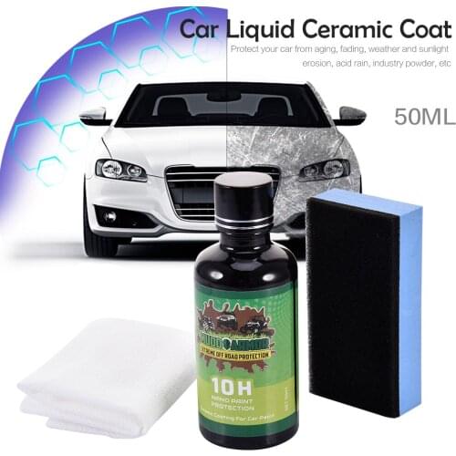 10H Car Liquid Ceramic Coat Super Hydrophobic Glass Coating Set Paint Care Polysiloxane Nano Car Polish Coating Car Maintenance