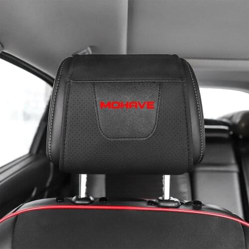 1pc for Kia Mohave Car Headrest Protector Case Pu Leather Car Headrest Cover Car Accessories
