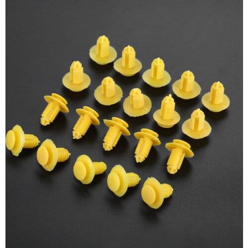 20Pc Car Clips 8mm Hole Door Card Sill Kick Plate Cover Trim Retainer Fasteners EKM100270 For Rover 75 Models Auto Fastener Clip
