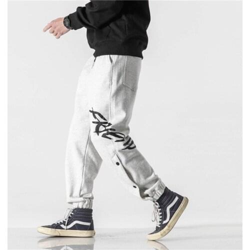 Spring 2021 New Monogram Print Sweatpants for Men Popular Logo Knit Breasted Loose Casual Pants Cargo Pants Men Streetwear