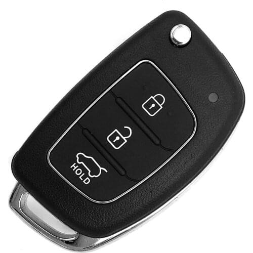 3 Button FOB Remote Key CASE Uncut Blade with Logo for H-yundai