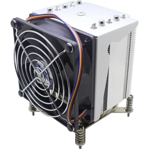 3U 4U Server CPU Cooler 5 Heat Pipe 9225 Cooling Fan Heatsink For Intel LGA 1155 1156 1150 1151 Industrial Computer Cooling