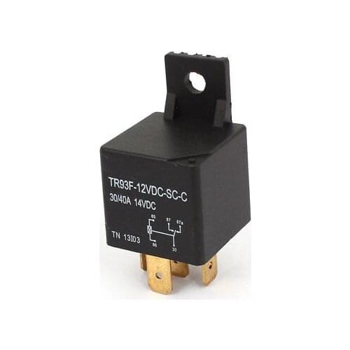 TR93F-12VDC-SC-C DC 12V Coil 5 Pins Car Auto Power Relay Black