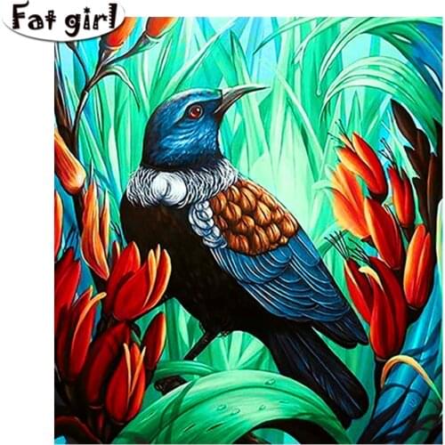 Diy Parrot Diamond painting mosaic Full Square/round 5d diamond Embroidery sale cross stitch flower plant wall art home decor