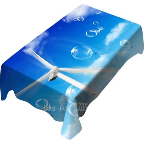 Fresh Air Foam Windmill Background Tablecloth Indoor And Outdoor Art Decor