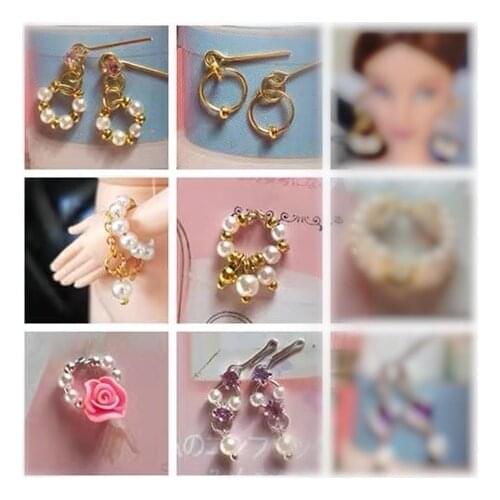For 30cm chinese kurhn doll Traditional Earrings head decoration doll Necklace DIY Earrings Ornament Toy Jewelry