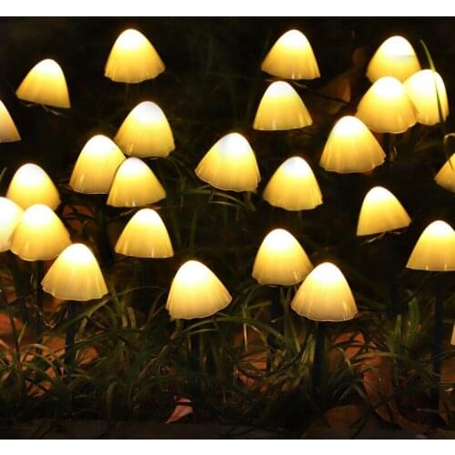 Solar light String Light Garden Decoration Mushroom Lights IP65 Waterproof Garland Patio Decor Outdoor Solar Lights Fairy Light