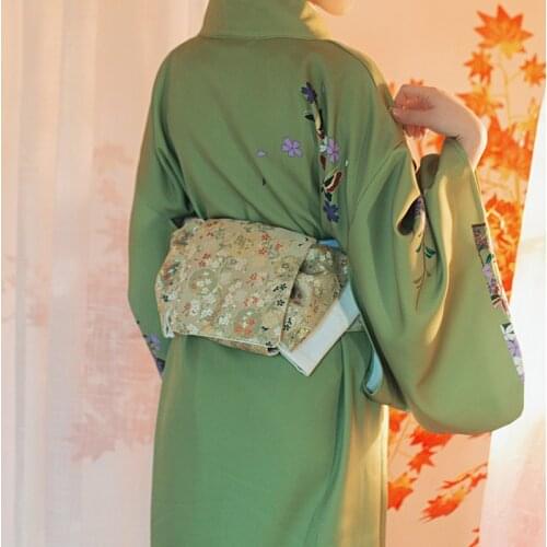 High Quality Women Japanese kimono waist seal Traditional Bathrobe Summer Fireworks kimono waist seal mujer yukata